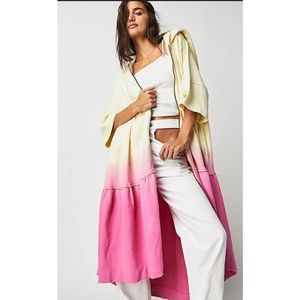 New Free People Molly Cardi Garden Glade Combo Hoodie Dress Oversized Printed Xs